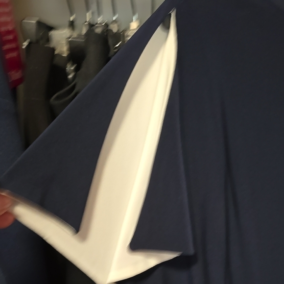 Elegant Navy and White Dress - Picture 3 of 4